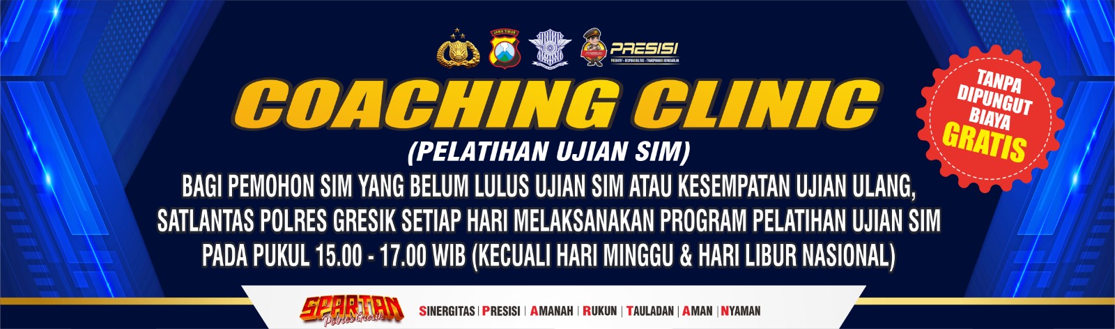 Coaching Clinic (Pelatihan Ujian SIM) Polres Gresik
